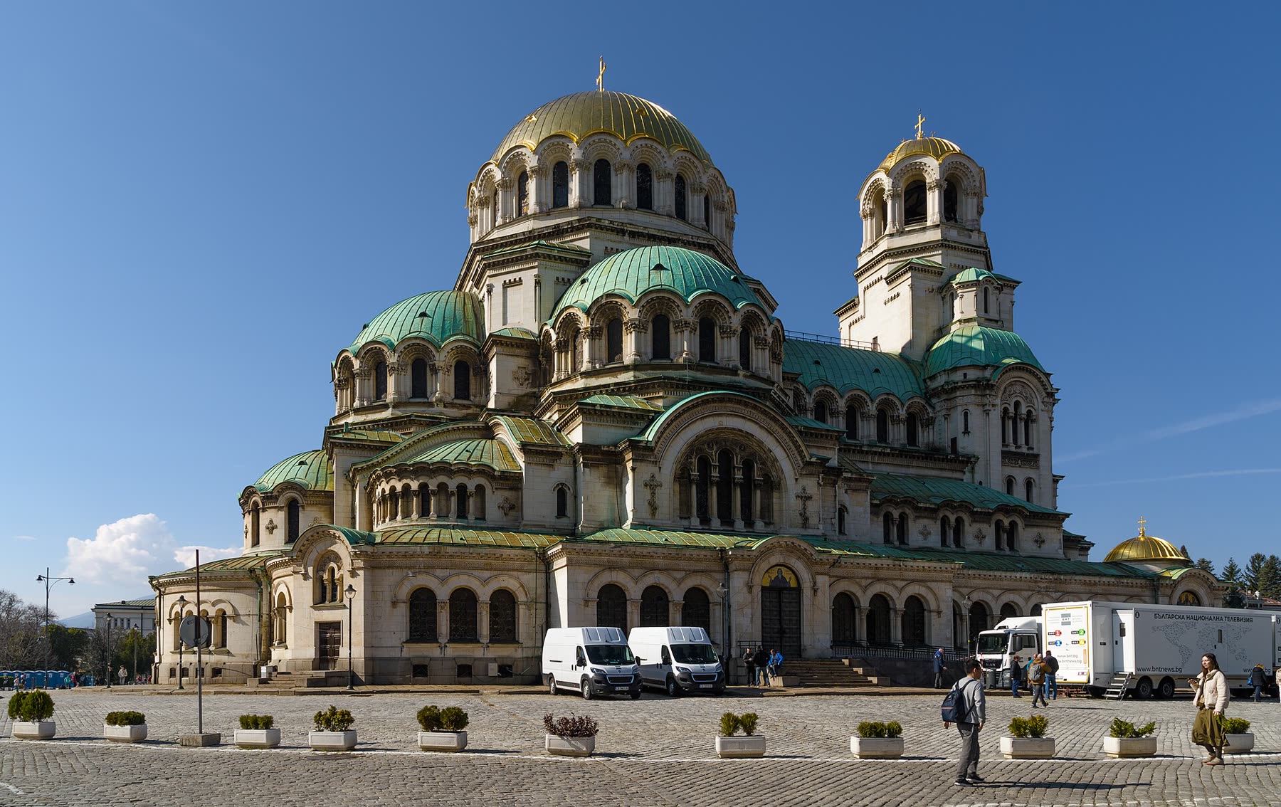 The gold domes of the Alexander Nevsky Cathedral in Sofia